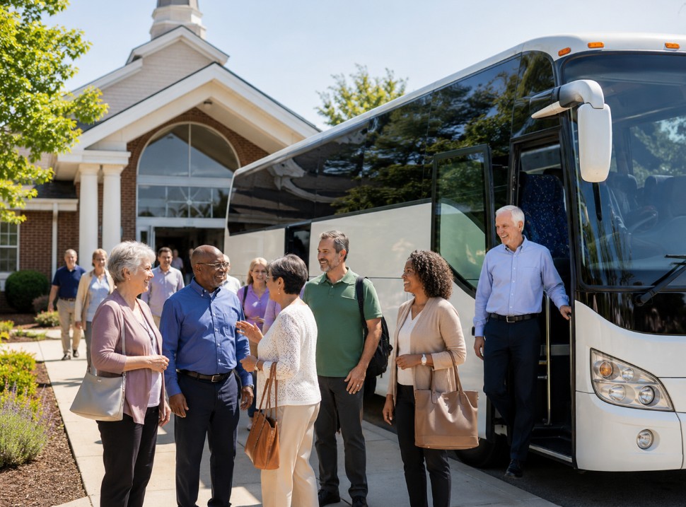 Church and community group bus transportation in Toronto