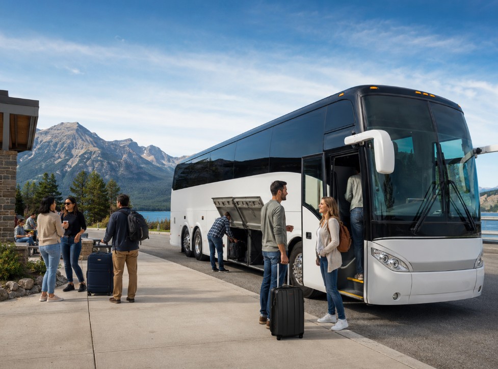 Long-distance charter bus trip from Toronto
