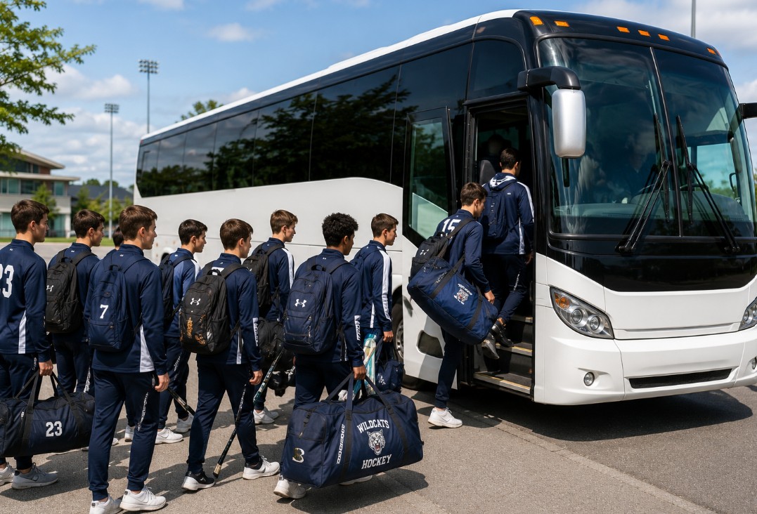 Sports team bus rental in Toronto